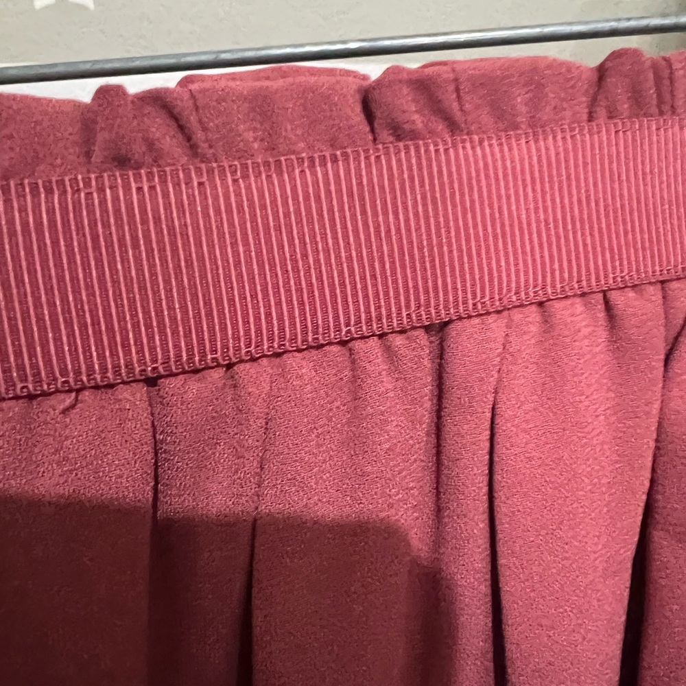 LOFT Dusty Rose Midi Skirt Flowy A-Line Elastic Waist Romantic M - Picture 7 of 7